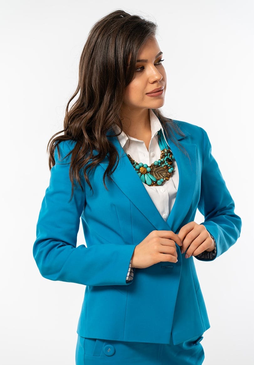 Sacou cambrat din tercot elastic