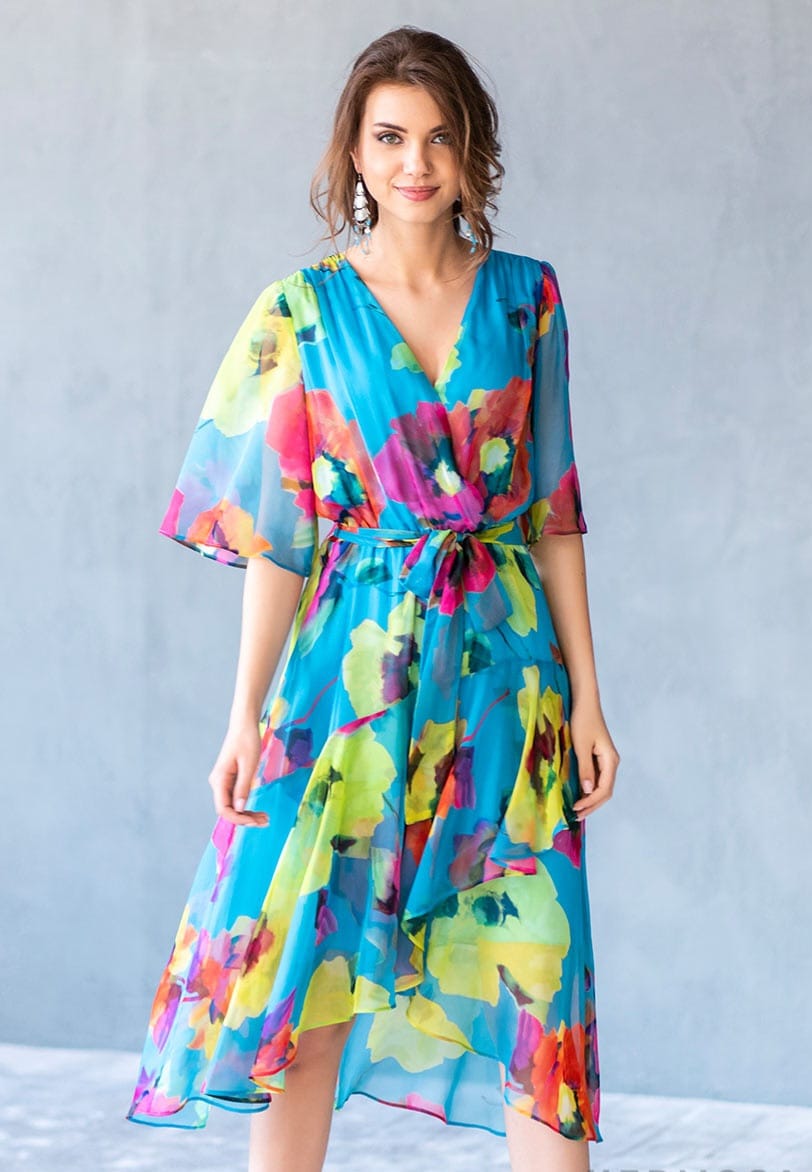 Rochie eleganta din sifon devore