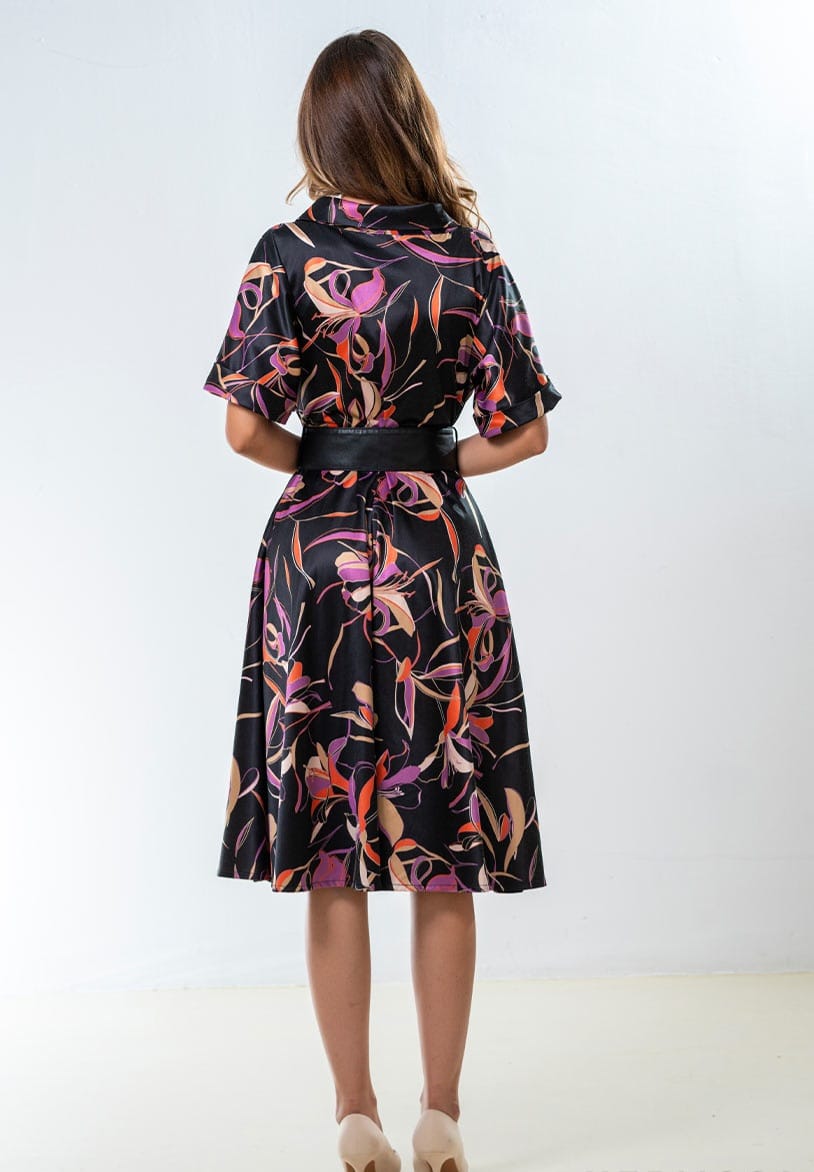 Rochie midi cu imprimeu floral