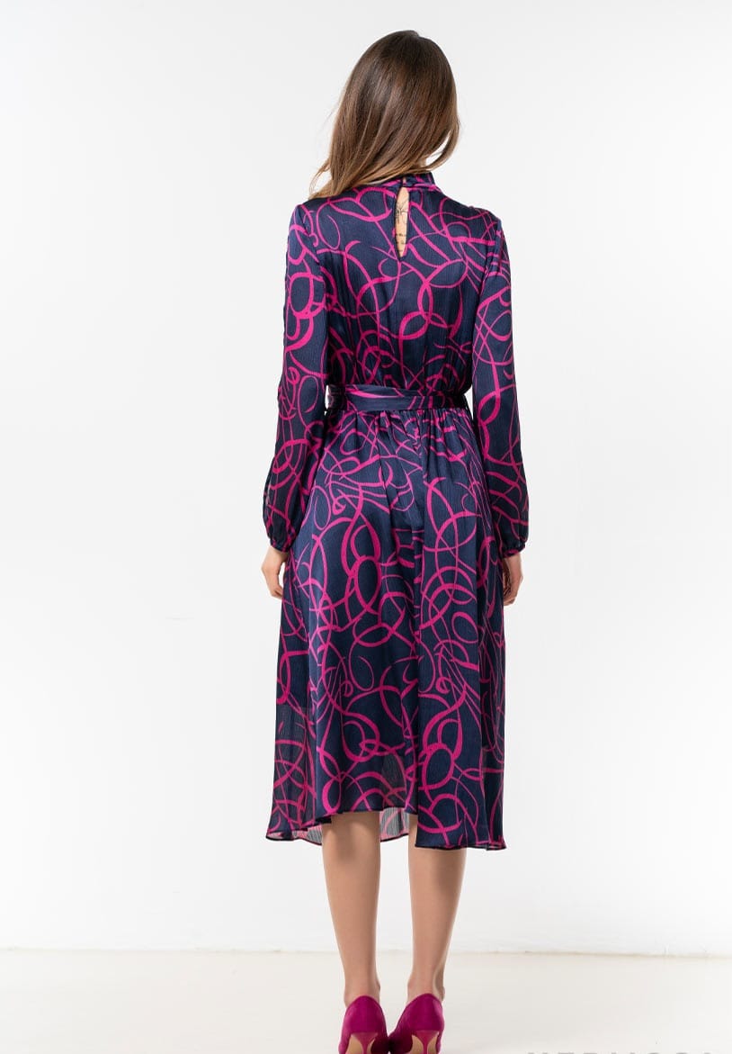 Rochie vaporoasa cu imprimeu geometric