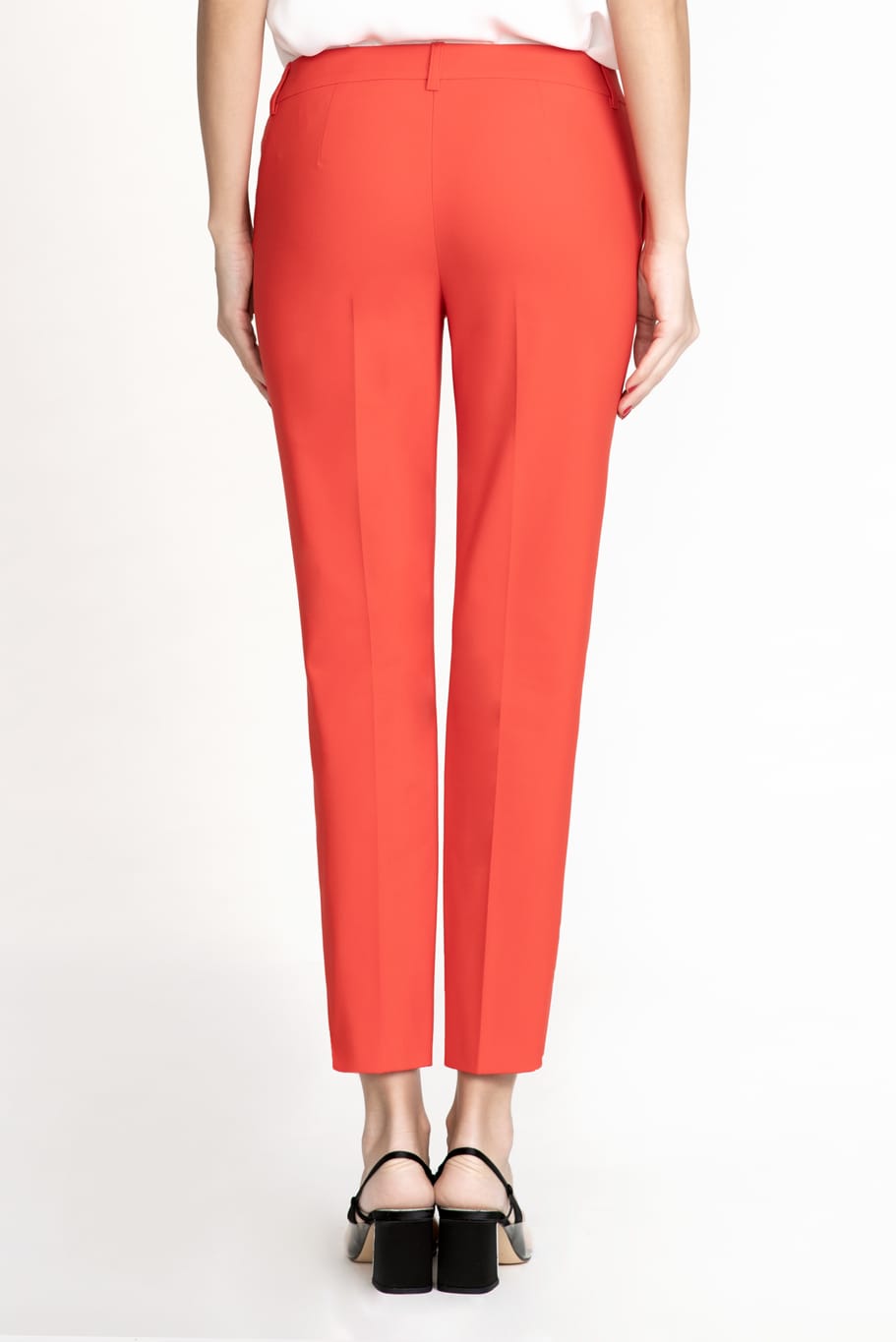 Pantalon elegant model Capri din tercot