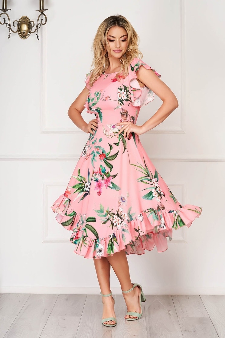 Rochie lejera inflorata