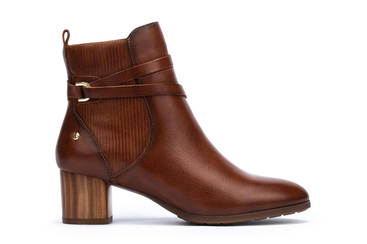 Botine din piele naturala cu toc