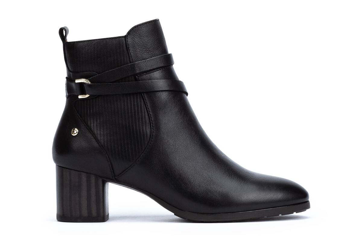 Botine din piele naturala cu toc