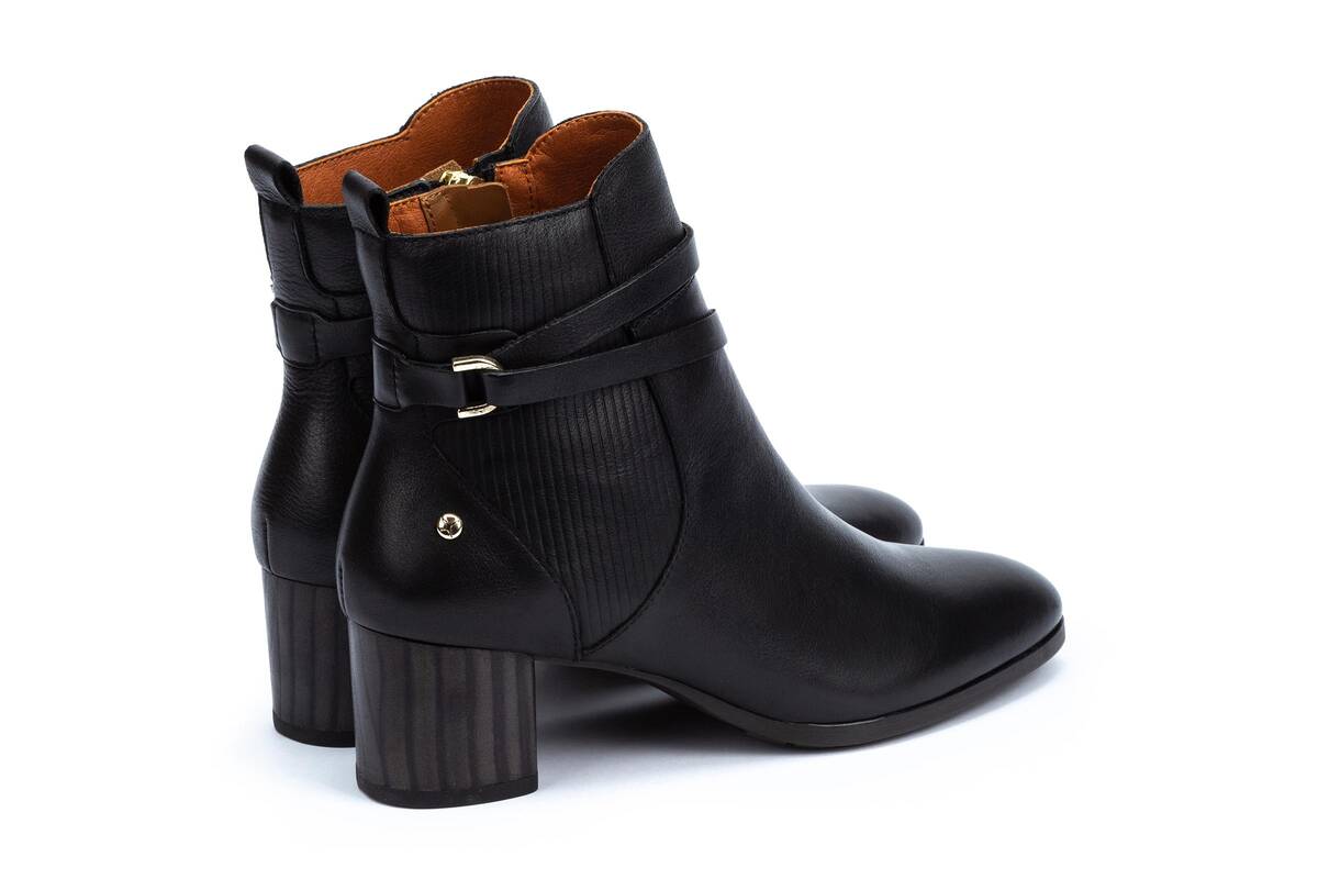 Botine din piele naturala cu toc