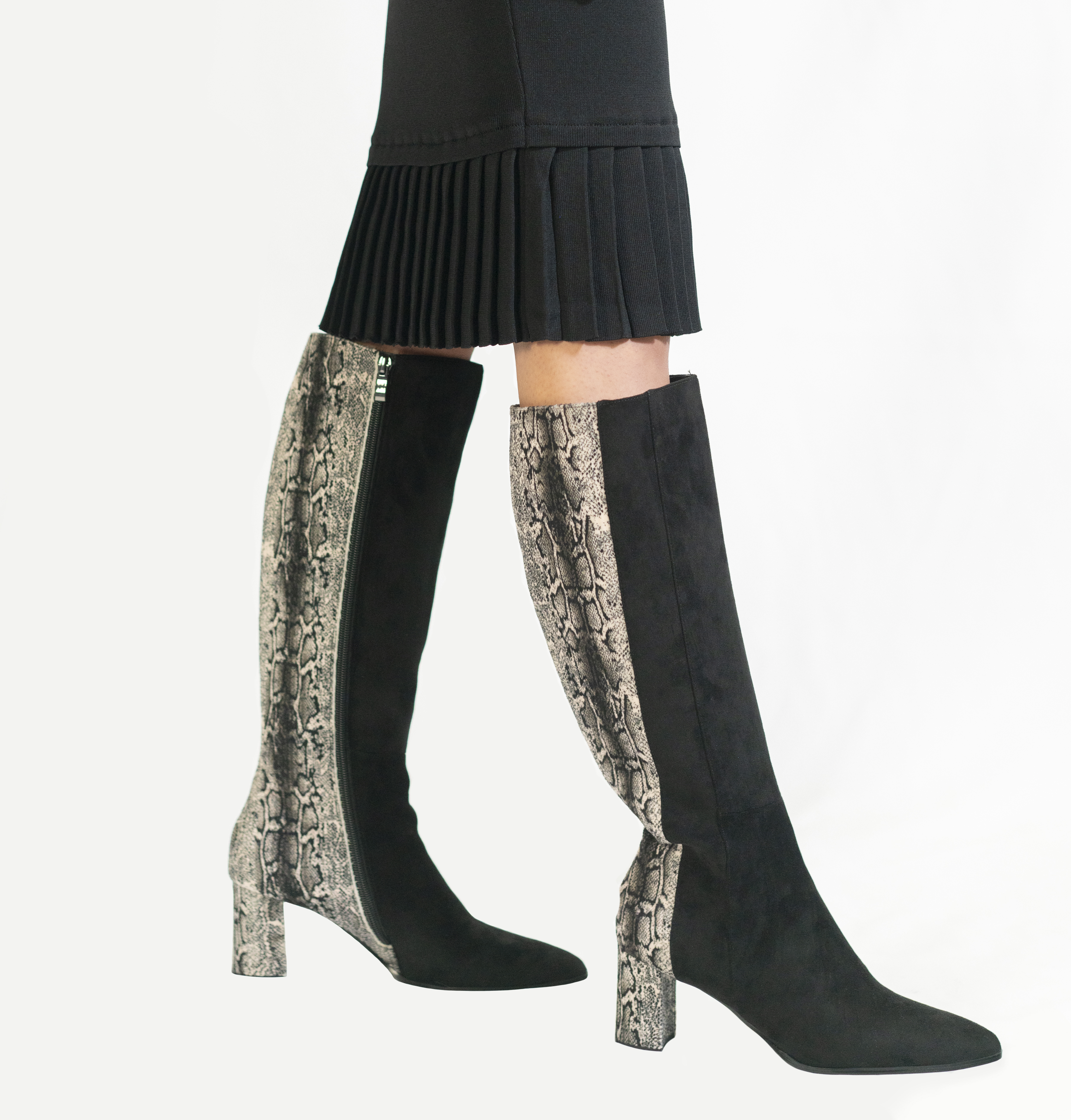 Cizme elegante cu toc comod