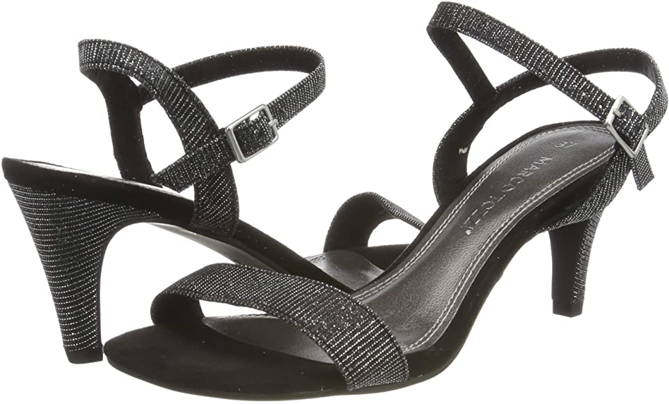 Sandale cu toc si barete sidefate