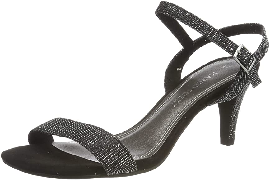 Sandale cu toc si barete sidefate