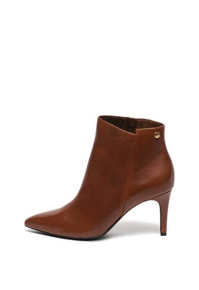 Botine din piele naturala cu toc