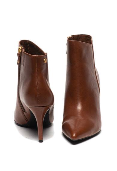 Botine din piele naturala cu toc