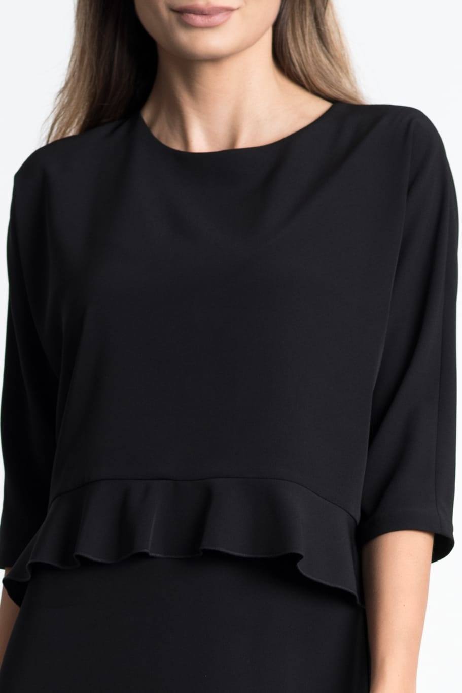 Rochie casual neagra tip compleu