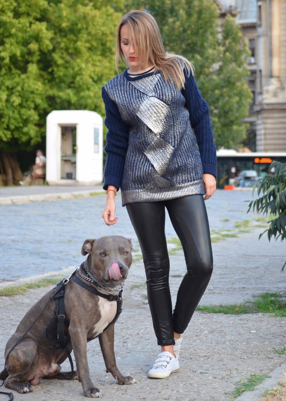 Pulover cu adaos de lana in compozitie