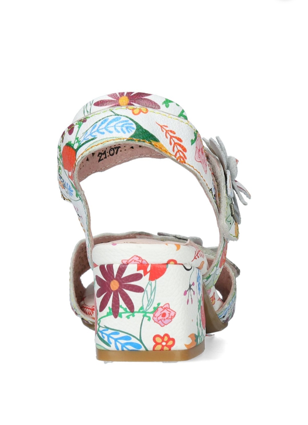 Sandale inflorate din piele naturala