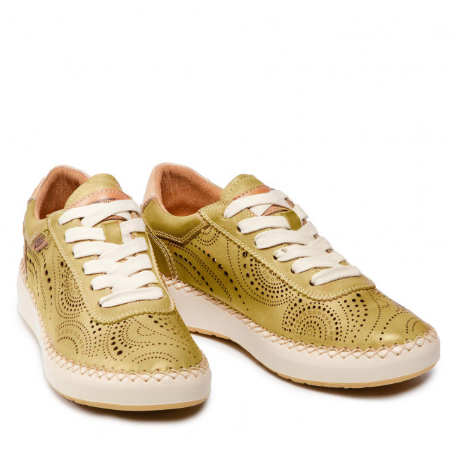 Pantofi sport din piele naturala perforata