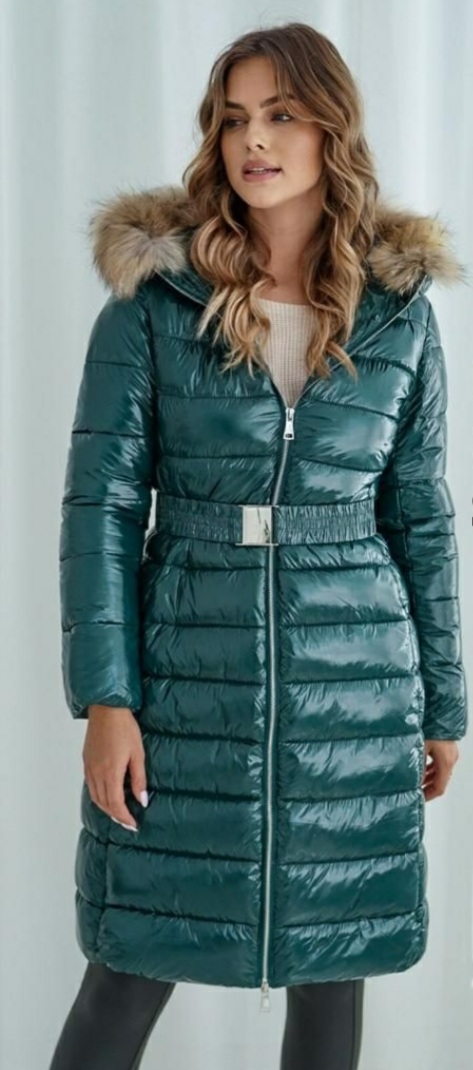 Geaca cu gluga blana naturala