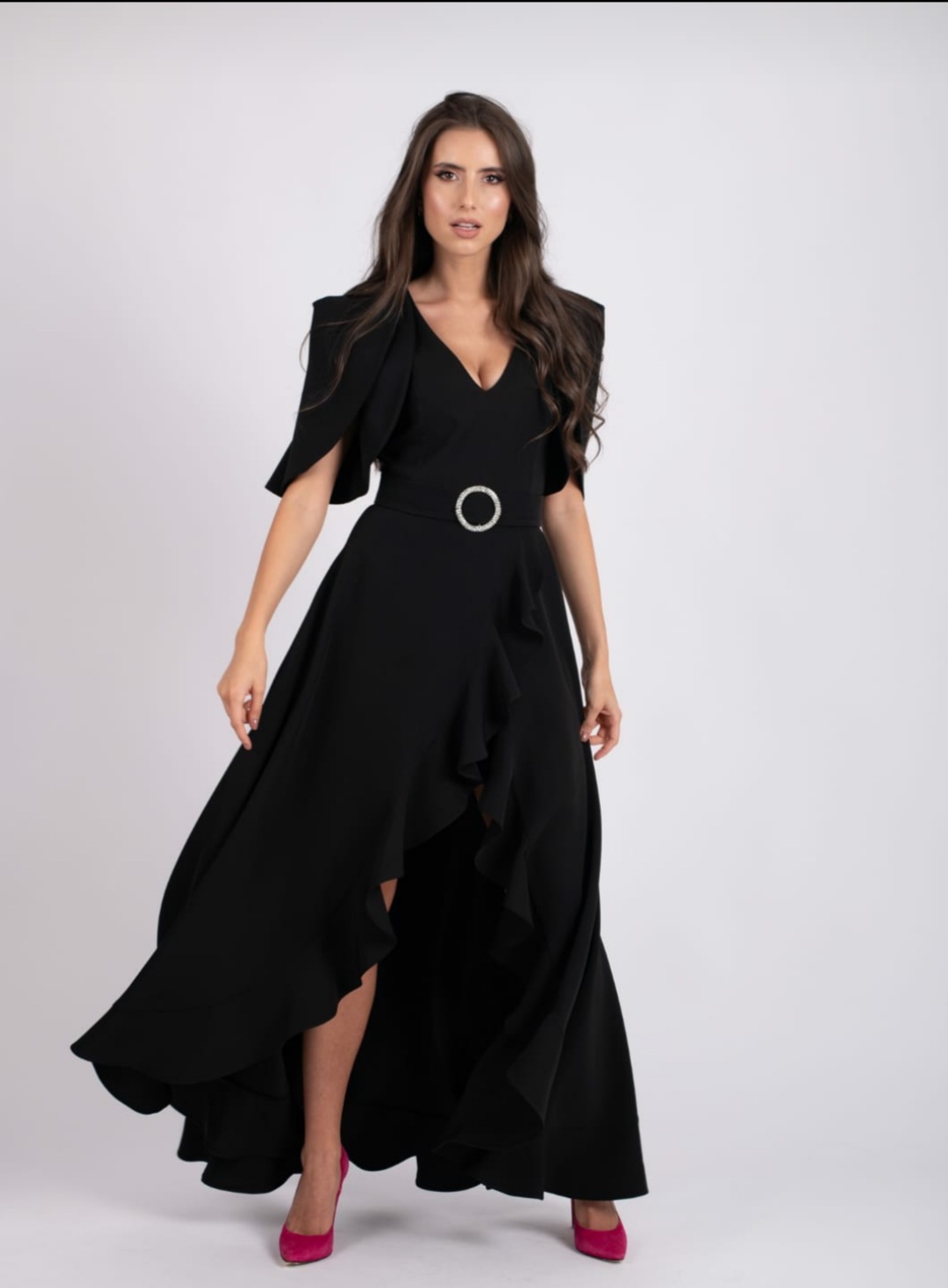 Rochie lunga asimetrica