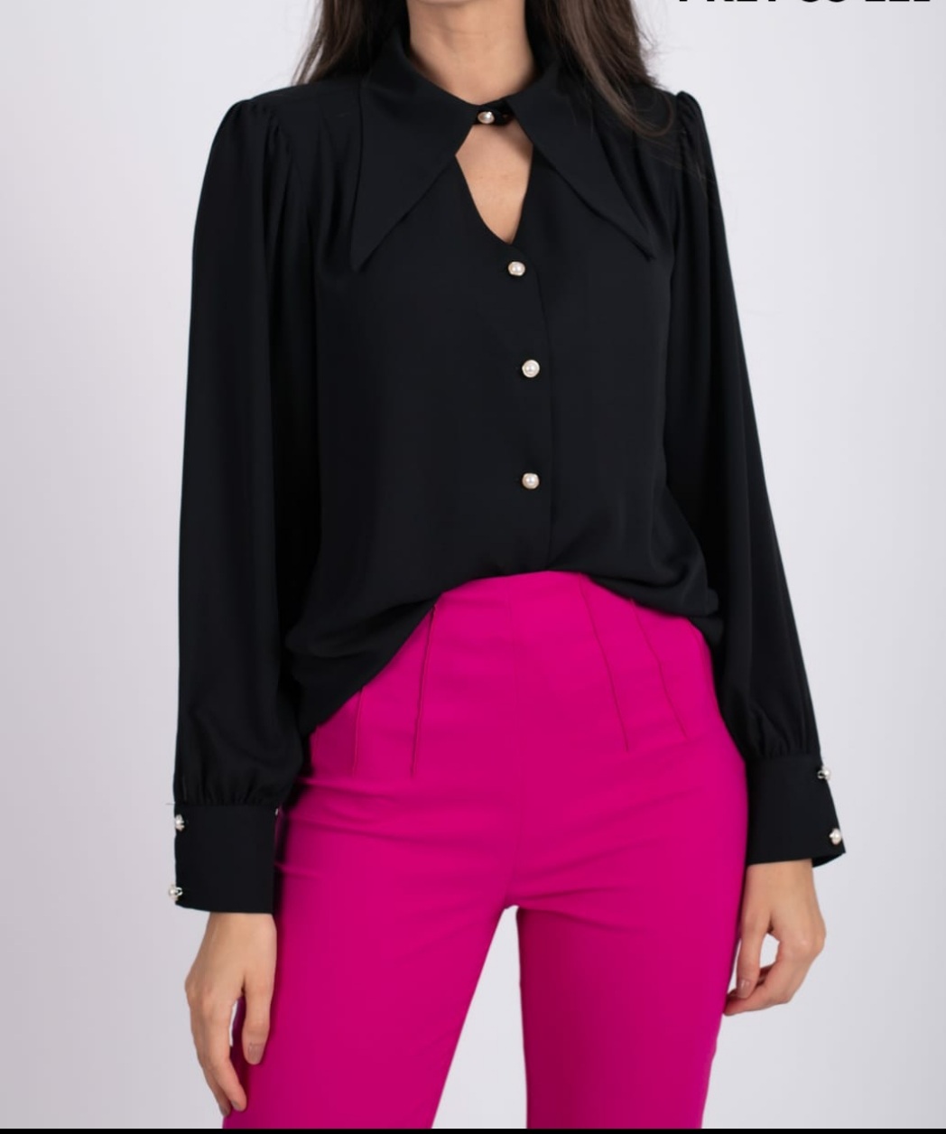 Pantaloni lungi conici fuchsia