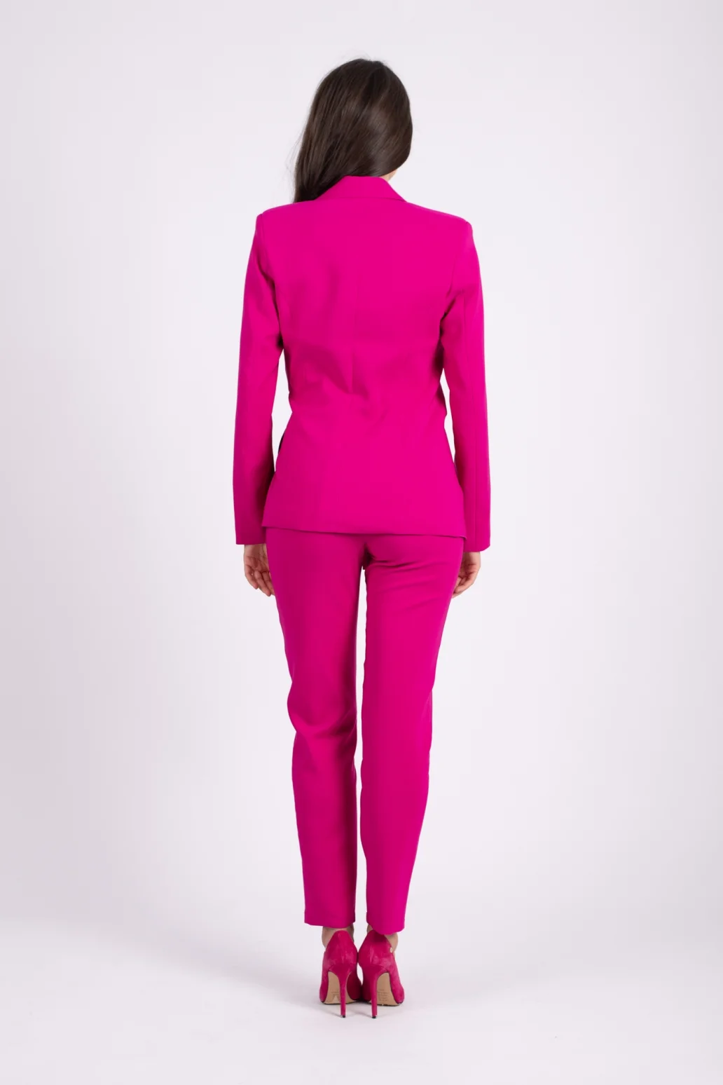 Pantaloni lungi conici fuchsia