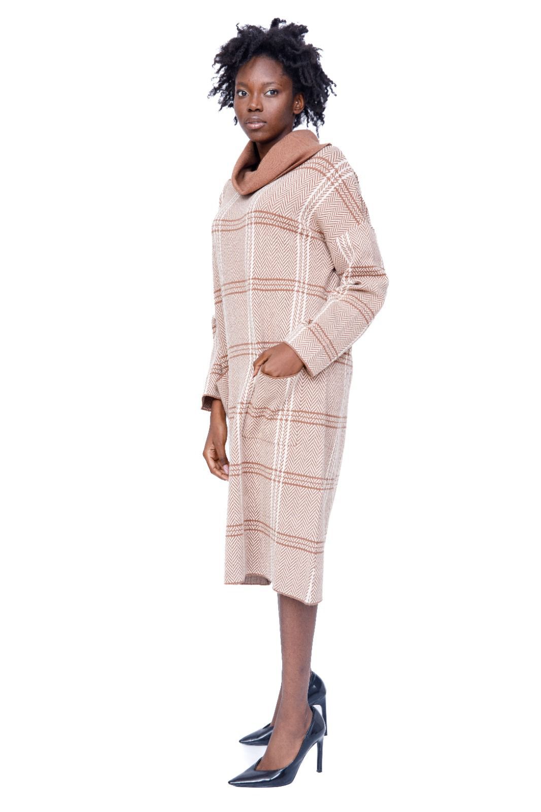 Rochie casual tricotata in croi lejer