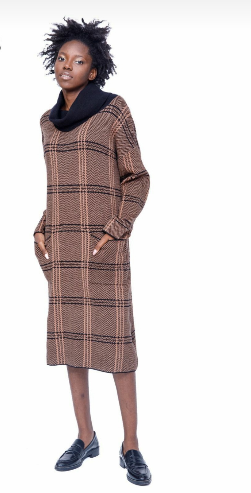 Rochie casual tricotata in croi lejer